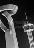 Torch Of Friendship Tower Of The Americas Black and White Vertical Torch Of Friendship Tower Of The Americas black and white