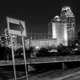 Weston Center And Crown Plaza Buildings Black and White Square Weston Center And Crown Plaza Buildings black and white