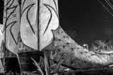 Worlds Largest Cowboy Boots Black and White Horizontal Worlds Largest Cowboy Boots black and white
