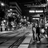Fifth Ave Blue Line Station Black and White Square Fifth Ave Blue Line Station black and white