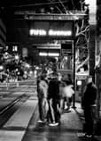 Fifth Ave Blue Line Station Black and White Vertical Fifth Ave Blue Line Station black and white