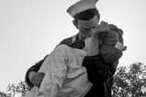 Kissing Sailor Sculpture Uss Midway Black and White Horizontal Kissing Sailor Sculpture Uss Midway black and white