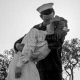 Kissing Sailor Sculpture Uss Midway Black and White Square Kissing Sailor Sculpture Uss Midway black and white
