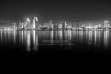 San Diego Skyline Coronado Island Black and White Horizontal San Diego Skyline Coronado Island black and white
