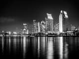 San Diego Skyline From Coronado Island Black and White Horizontal San Diego Skyline From Coronado Island black and white