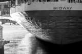 Uss Midway Stern Black and White Horizontal Uss Midway Stern black and white