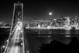 Bay Bridge From Yerba Buena Island Black and White Horizontal Bay Bridge From Yerba Buena Island black and white