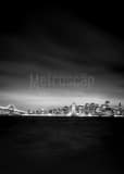 Blanket Fog Above Downtown San Francisco Black and White Vertical Blanket Fog Above Downtown San Francisco black and white