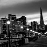 Blurry Pier 7 Black and White Square Blurry Pier 7 black and white