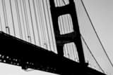 Close Up Golden Gate Bridge Black and White Horizontal Close Up Golden Gate Bridge black and white