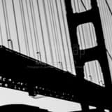 Close Up Golden Gate Bridge Black and White Square Close Up Golden Gate Bridge black and white