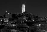 Coit Tower From Russian Hill Black and White Horizontal Coit Tower From Russian Hill black and white
