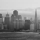 Fog Engulfs San Francisco Skyline Black and White Square Fog Engulfs San Francisco Skyline black and white