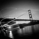 Fort Point And Gg Bridge Black and White Square Fort Point And Gg Bridge black and white