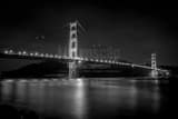 Gg Bridge Night Black and White Horizontal Gg Bridge Night black and white