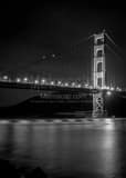 Gg Bridge Night Black and White Vertical Gg Bridge Night black and white
