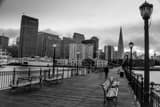 Park Benches Pier 7 Black and White Horizontal Park Benches Pier 7 black and white