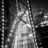 Road Work Sf Bay Bridge Black and White Square Road Work Sf Bay Bridge black and white