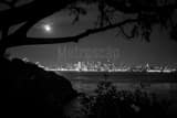 San Francisco Skyline From Yerba Buena Island Black and White Horizontal San Francisco Skyline From Yerba Buena Island black and white