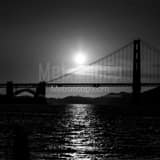 Sunsets Behind Golden Gate Bridge Black and White Square Sunsets Behind Golden Gate Bridge black and white