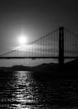 Sunsets Behind Golden Gate Bridge Black and White Vertical Sunsets Behind Golden Gate Bridge black and white