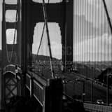 Us 101 Crosses Golden Gate Bridge Black and White Square Us 101 Crosses Golden Gate Bridge black and white