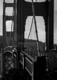 Us 101 Crosses Golden Gate Bridge Black and White Vertical Us 101 Crosses Golden Gate Bridge black and white