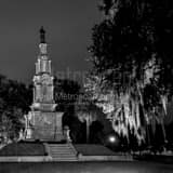 Confederate Soldiers Monument Forsyth Park Black and White Square Confederate Soldiers Monument Forsyth Park black and white