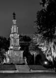 Confederate Soldiers Monument Forsyth Park Black and White Vertical Confederate Soldiers Monument Forsyth Park black and white