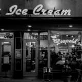 Leopolds Ice Cream On Broughton Black and White Square Leopolds Ice Cream On Broughton black and white