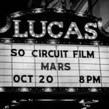 Lucas Theater Sign Black and White Square Lucas Theater Sign black and white