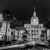 Savannah City Hall Black and White Square Savannah City Hall black and white