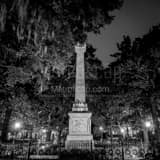 Siege Of Savannah Monument Black and White Square Siege Of Savannah Monument black and white