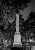 Siege Of Savannah Monument Black and White Vertical Siege Of Savannah Monument black and white