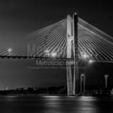 Talmadge Bridge Black and White Square Talmadge Bridge black and white