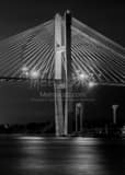 Talmadge Bridge Black and White Vertical Talmadge Bridge black and white