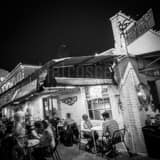Vinnie Van Go Go Pizzeria Black and White Square Vinnie Van Go Go Pizzeria black and white