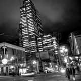 Downtown Seattle Cityscape Black and White Square Downtown Seattle Cityscape black and white
