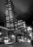 Downtown Seattle Cityscape Black and White Vertical Downtown Seattle Cityscape black and white