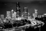 Downtown Seattle Skyline Rizal Park Black and White Horizontal Downtown Seattle Skyline Rizal Park black and white