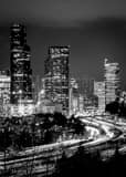 Downtown Seattle Skyline Rizal Park Black and White Vertical Downtown Seattle Skyline Rizal Park black and white