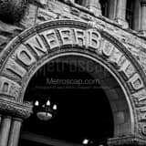 Pioneer Building Downtown Seattle Black and White Square Pioneer Building Downtown Seattle black and white