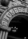 Pioneer Building Downtown Seattle Black and White Vertical Pioneer Building Downtown Seattle black and white