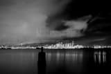 Seattle City Skyline Black and White Horizontal Seattle City Skyline black and white