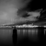 Seattle City Skyline Black and White Square Seattle City Skyline black and white