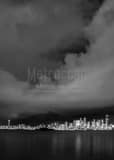 Seattle Skyline Seacrest Marina Park Black and White Vertical Seattle Skyline Seacrest Marina Park black and white