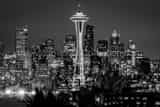 Seattle Space Needle Black and White Horizontal Seattle Space Needle black and white