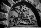 Anheuser Busch Logo In Stone Black and White Horizontal Anheuser Busch Logo In Stone black and white