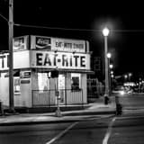 Eat Rite Diner Black and White Square Eat Rite Diner black and white