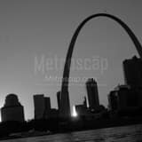 Gateway Arch Black and White Square Gateway Arch black and white